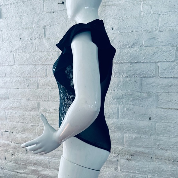 windsor lace bodysuits sequins blouse black size S - Picture 4 of 10